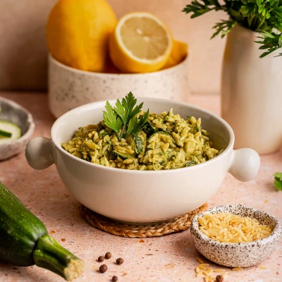 Liofilizat Lyommy Makaron orzo z pesto i wegańskim kurczakiem 350g