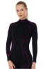 Bluza damska Brubeck cooler LS1435W czarny/amarant
