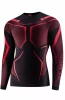 Bluza męska Brubeck Dry LS1743M czarny/czerwony