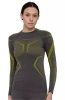 Bluza damska Brubeck Dry LS1736W szary/limonka