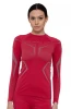 Bluza damska Brubeck Dry LS1736W malinowy/szary