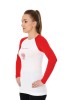 Koszulka termoaktywna Damska z długim rękawem Brubeck 3D Husar PRO LS13200 Biało/Czerwony