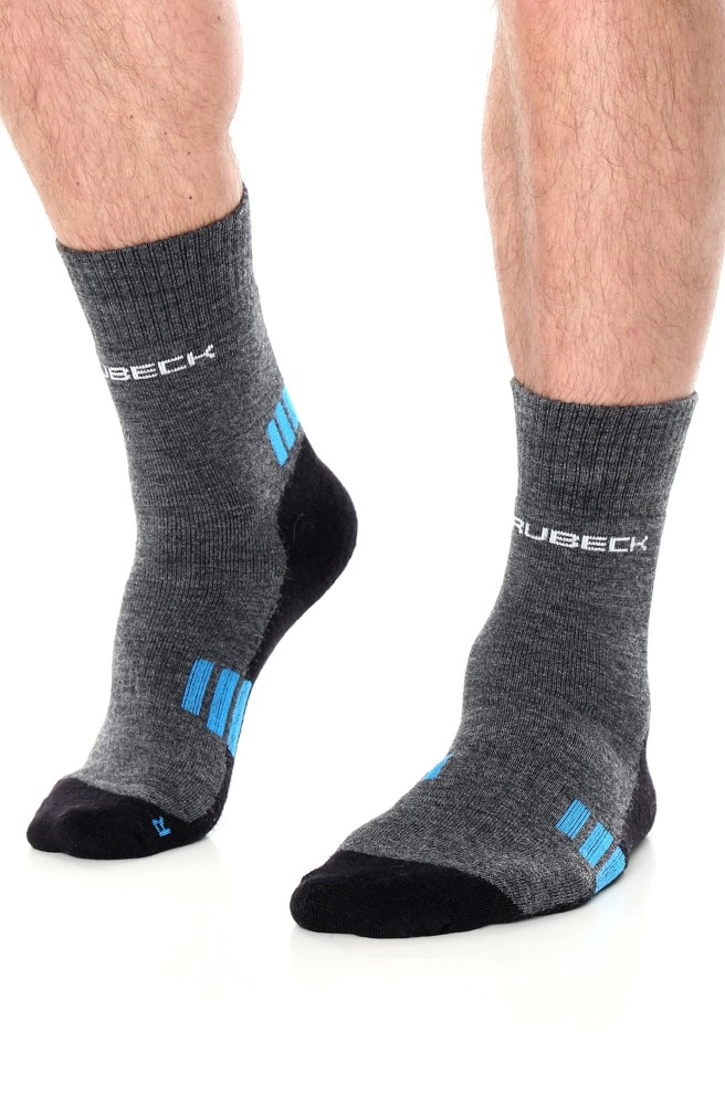 Skarpetki Outdoorowe Męskie Brubeck Trekking Light BTR002/M Grafit/Niebieski