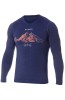 Koszulka termoaktywna z długim rękawem męska Brubeck Outdoor Wool Pro LS14140A ciemnoniebieski góry