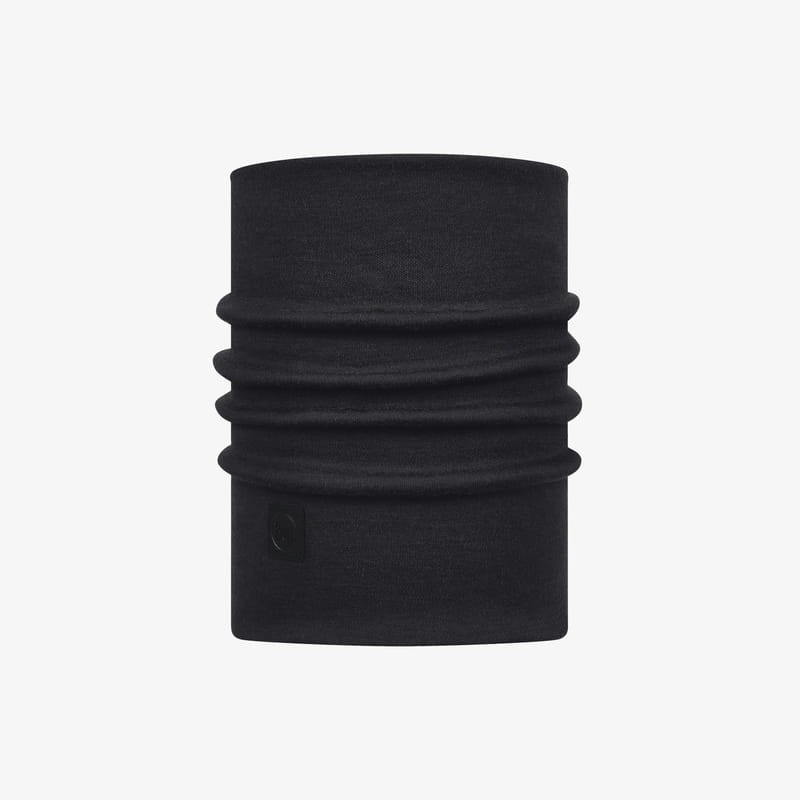 Komin wielofunkcyjny z wełny merynosów Buff Merino Heavyweight Solid Black