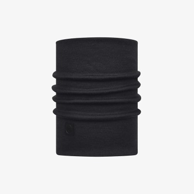 Komin wielofunkcyjny z wełny merynosów Buff Merino Heavyweight Solid Black