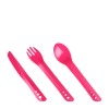 Sztućce turystyczne Lifeventure Ellipse Cutlery Set Różowy