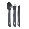 Sztućce turystyczne Lifeventure Ellipse Cutlery Set Szary