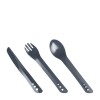 Sztućce turystyczne Lifeventure Ellipse Cutlery Set Szary