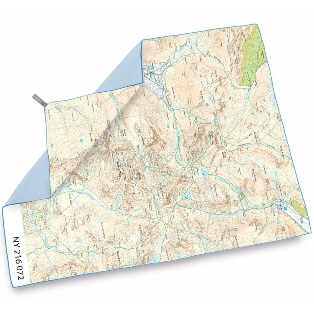 Ręcznik szybkoschnący Lifeventure SoftFibre OS Map Towel Giant, Scafell Pike