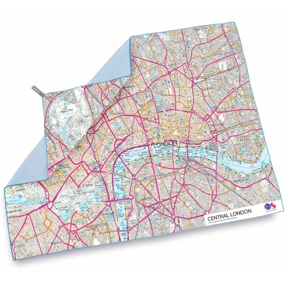Ręcznik szybkoschnący Lifeventure SoftFibre OS Map Towel Giant, Central London