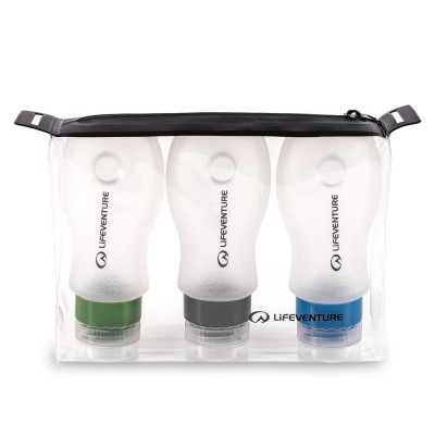 Podróżne pojemniki na płyny do samolotu Lifeventure Silicone Flight Bottle Set 