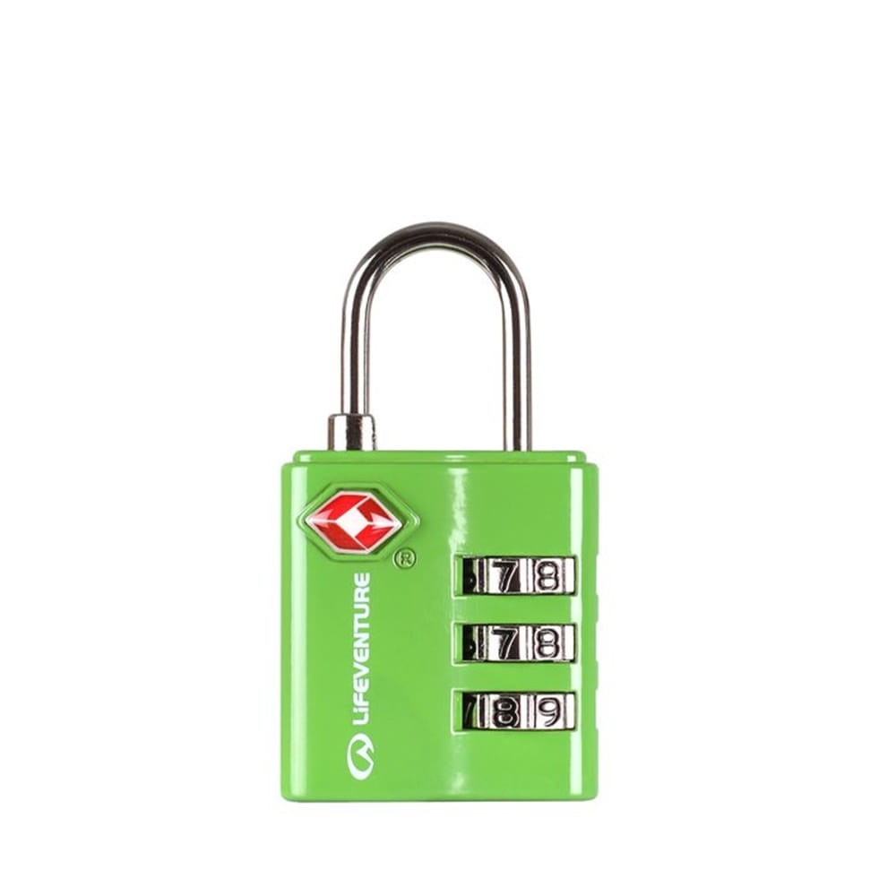 Kłódka turystyczna Lifeventure TSA Combi Lock Zielony
