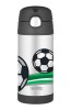 Butelka termiczna ze słomką dla dzieci Thermos FUNtainer 355ml piłka nożna 120010