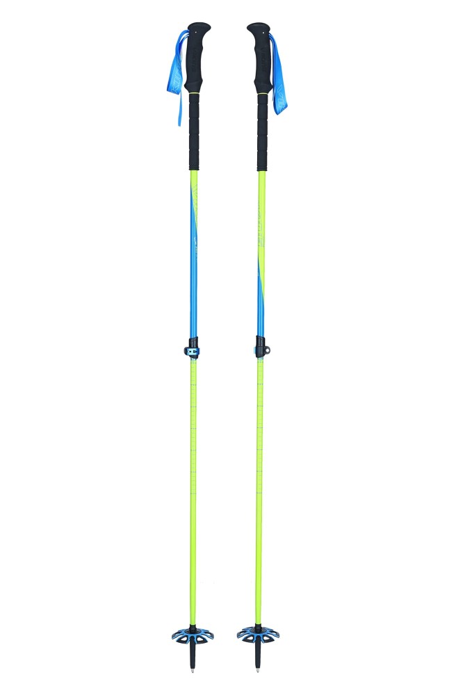 Kije karbonowe Viking Lumi Pro Skitour limonkowo-niebieski