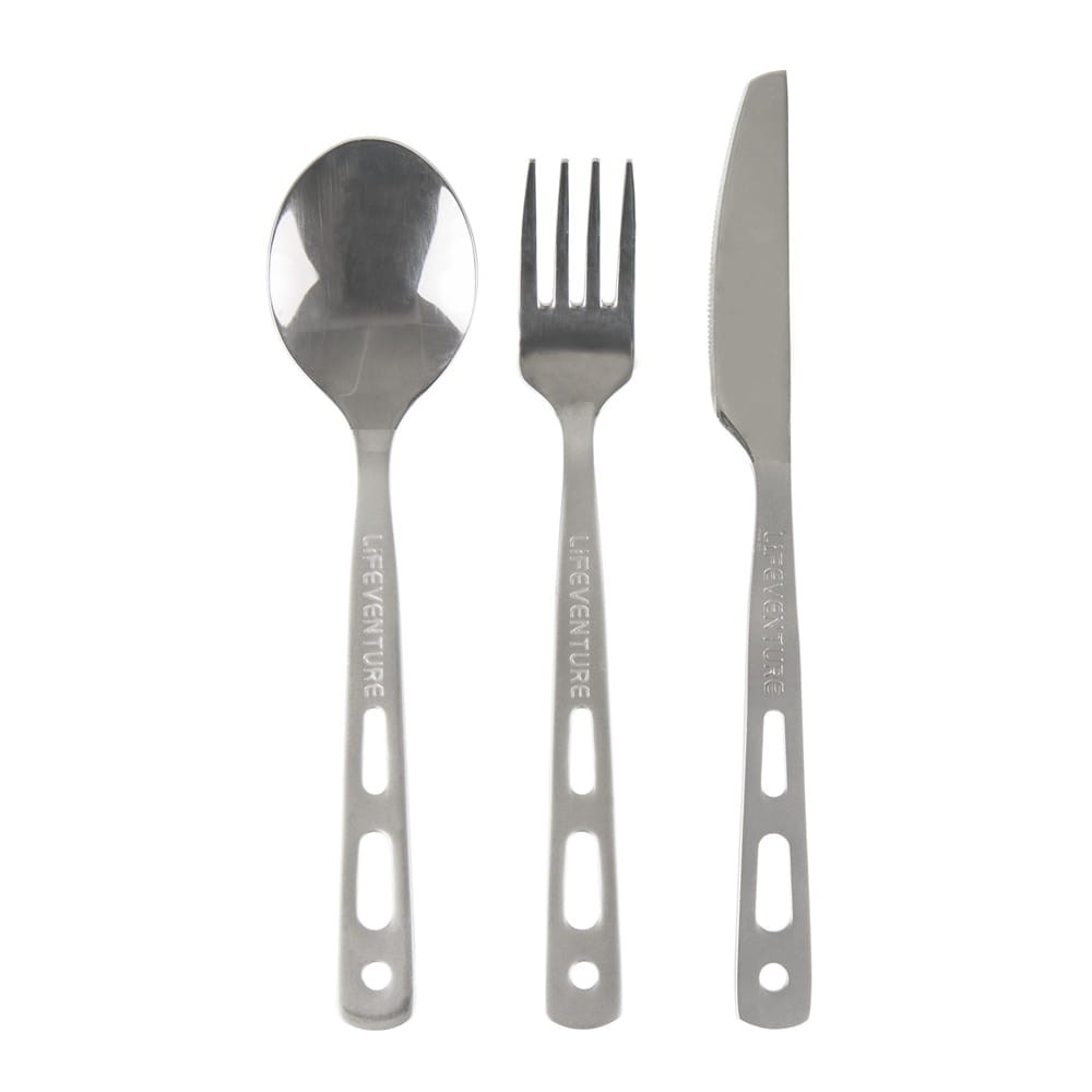 Sztućce turystyczne stalowe Lifeventure Basic Cutlery Set