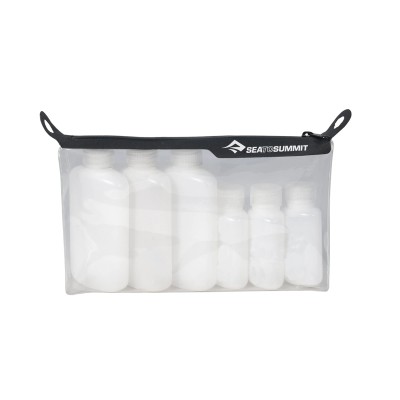 Saszetka podróżna przeźroczysta z butelkami do samolotu Sea to Summit Travelling Light TPU Clear ZipTop Pouch