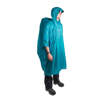 Ponczo plandeka płaszcz ultralekki przeciwdeszczowy Sea To Summit Ultra-Sil Nano Tarp Poncho niebieski