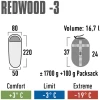 Śpiwór High Peak Redwood 3 220x80x50 cm bordowo-szary