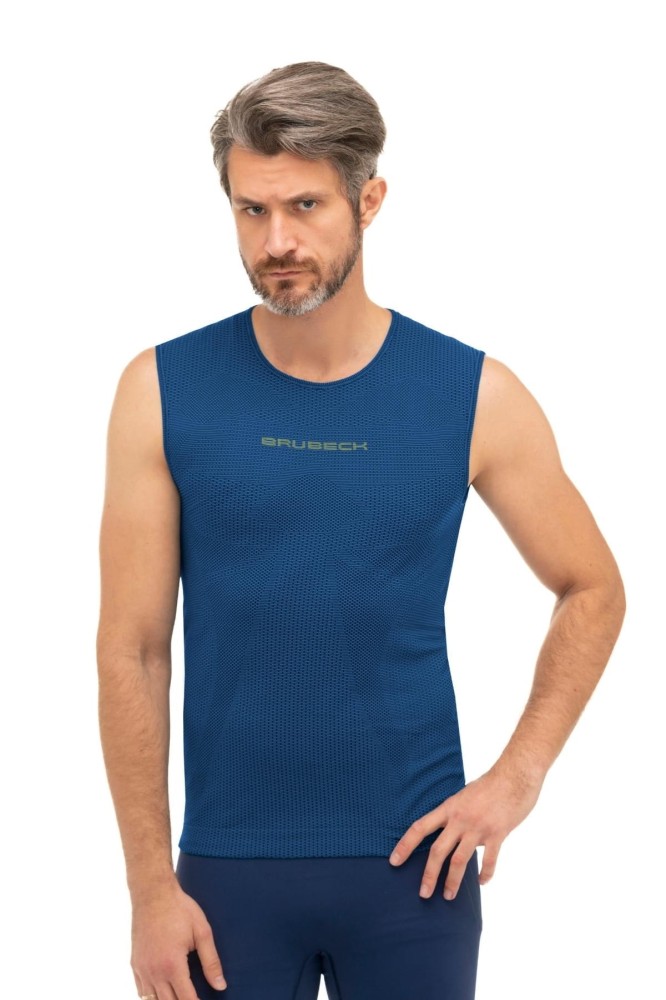 Bezrękawnik termoaktywny męski Brubeck 3D PRO SL10450 ciemnoniebieski
