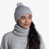 Czapka zimowa z wełny merino z pomponem Buff Lifestyle Knitted Hat Tim Light Grey
