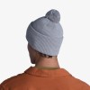 Czapka zimowa z wełny merino z pomponem Buff Lifestyle Knitted Hat Tim Light Grey
