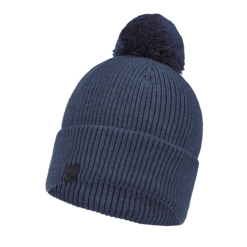 Czapka zimowa z wełny merino z pomponem Buff Lifestyle Knitted Hat Denim