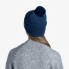 Czapka zimowa z wełny merino z pomponem Buff Lifestyle Knitted Hat Denim