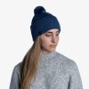Czapka zimowa z wełny merino z pomponem Buff Lifestyle Knitted Hat Denim