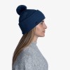 Czapka zimowa z wełny merino z pomponem Buff Lifestyle Knitted Hat Denim