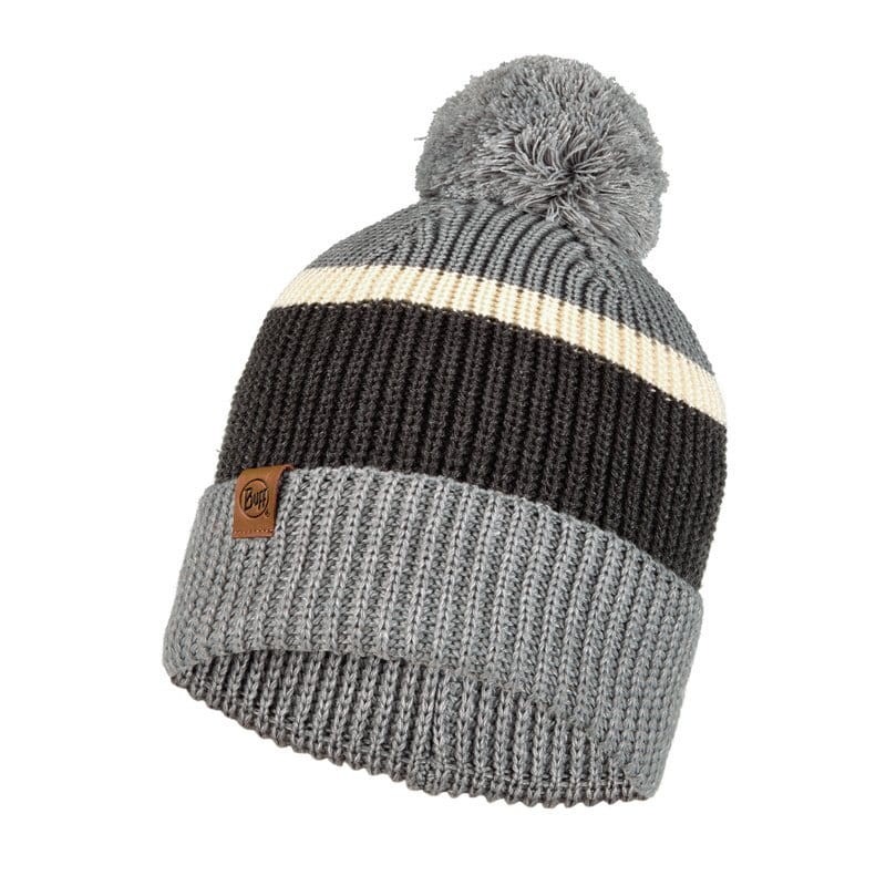 Czapka zimowa z pomponem Buff Knitted Hat Elon Ash