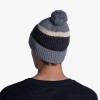 Czapka zimowa z pomponem Buff Knitted Hat Elon Ash