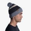 Czapka zimowa z pomponem Buff Knitted Hat Elon Ash