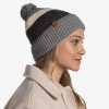 Czapka zimowa z pomponem Buff Knitted Hat Elon Ash