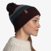 Czapka zimowa z pomponem Buff Knitted Hat Elon Maroon
