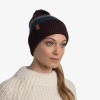 Czapka zimowa z pomponem Buff Knitted Hat Elon Maroon