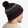 Czapka zimowa z pomponem Buff Knitted Hat Elon Maroon