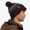 Czapka zimowa z pomponem Buff Knitted Hat Elon Maroon