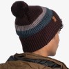 Czapka zimowa z pomponem Buff Knitted Hat Elon Maroon