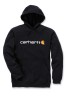 Bluza męska z kapturem Carhartt Midweight Signature Logo Sweatshirt 001 czarny
