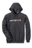 Bluza męska z kapturem Carhartt Midweight Signature Logo Sweatshirt 026 Carbon Heather