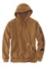 Bluza męska z kapturem Carhartt Midweight Sleeve Logo Hooded BRN brązowy