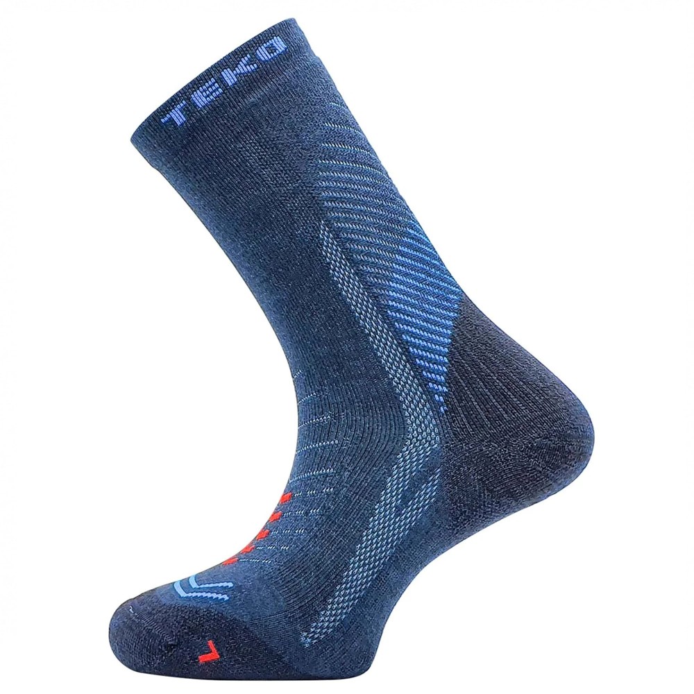 Skarpety z wełną merino Teko ecoHIKE Discovery Light Half Cushion 2.0 Storm