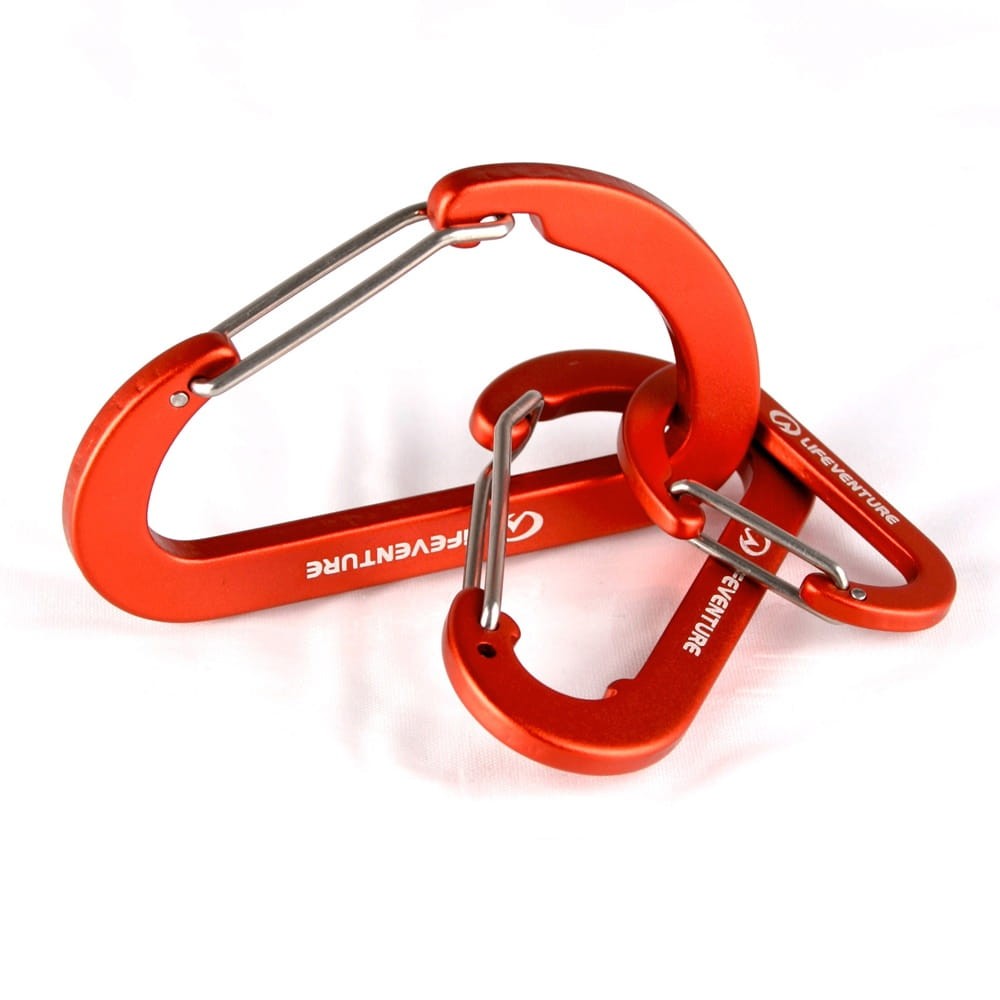 Zestaw karabinków Lifeventure Karabiners 3 Pack czerwony