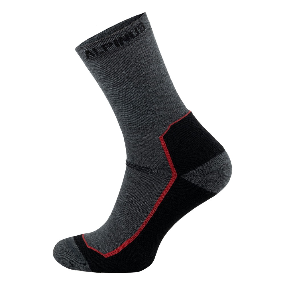 Skarpety trekkingowe z merino Alpinus Avril czarno-szary
