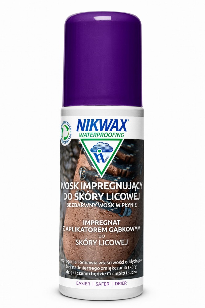 Wosk impregnujący do skóry licowej Nikwax 125ml gąbka bezbarwny