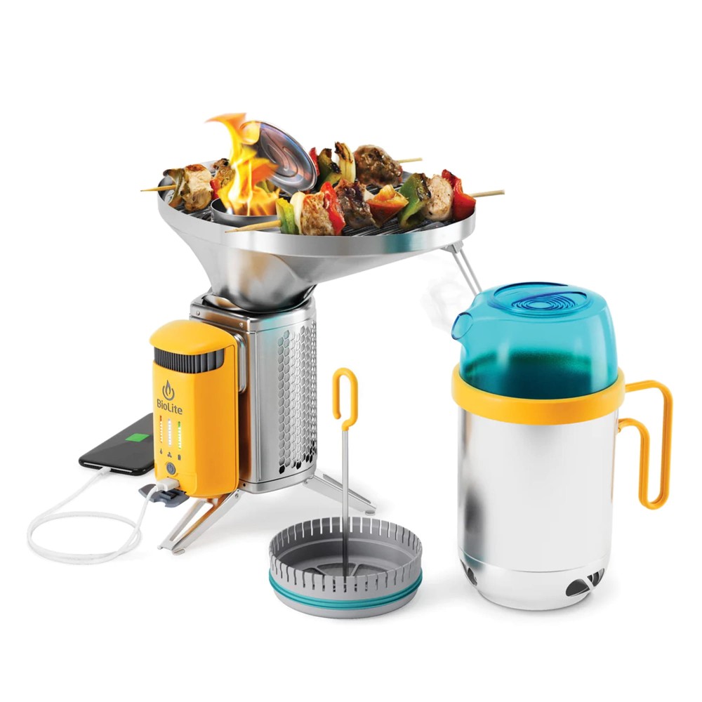 Zestaw do gotowania na biomasę z grillem Biolite CampStove Complete Cook Kit