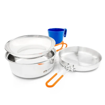 Zestaw naczyń stalowych menażka GSI Outdoors Glacier Stainless 1 Person Mess Kit