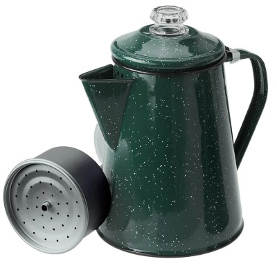 Czajnik turystyczny emaliowany imbryk GSI Outdoors 8 Cup Percolator zielony