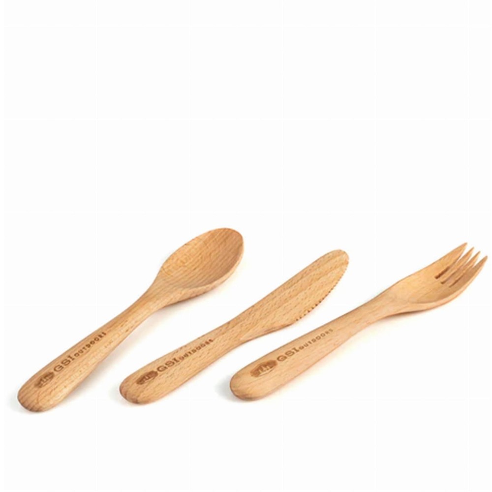 Zestaw sztućców drewnianych GSI Outdoors Rakau Cutlery Set